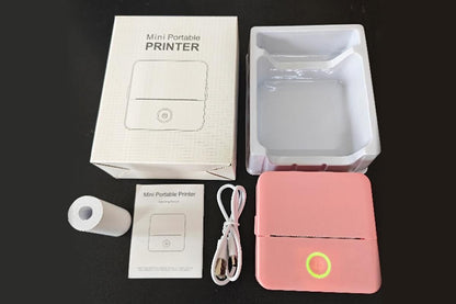 Thermal Mini Printer Mini Pocket Wireless Thermal Printer Bluetooth Photo Inkless Sticker Printer Compatible V1263-JX-6374-2