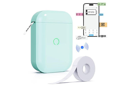 Wireless Bluetooth Label Maker Machine with Label Tape Mini Sticker Maker-Green V1263-JX-6378