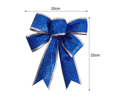 Fabric Xmas Bowknot-Blue V1263-JX-638