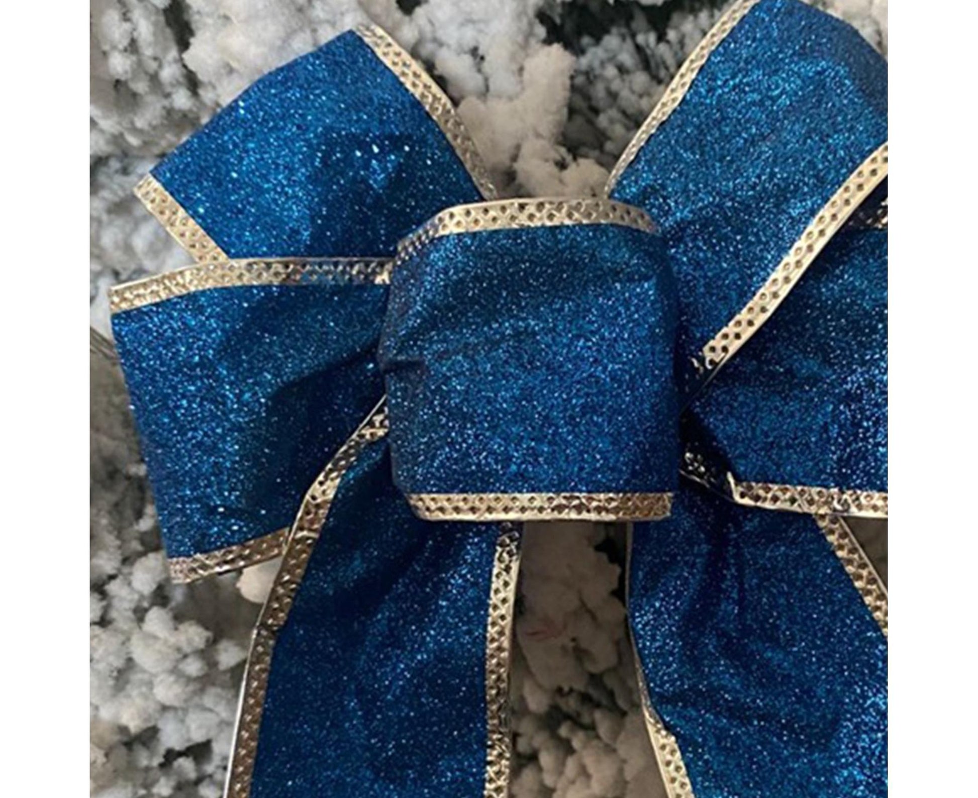 Fabric Xmas Bowknot-Blue V1263-JX-638