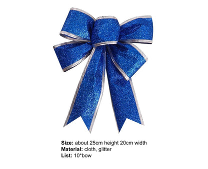 Fabric Xmas Bowknot-Blue V1263-JX-638