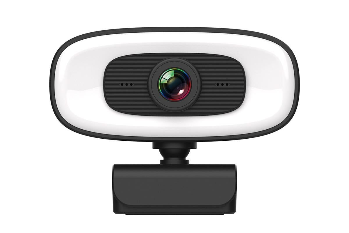 4K Webcam with Ring Light Built in Microphone and Tripod for Video Conferencing V1263-JX-6384