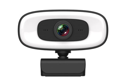 4K Webcam with Ring Light Built in Microphone and Tripod for Video Conferencing V1263-JX-6384