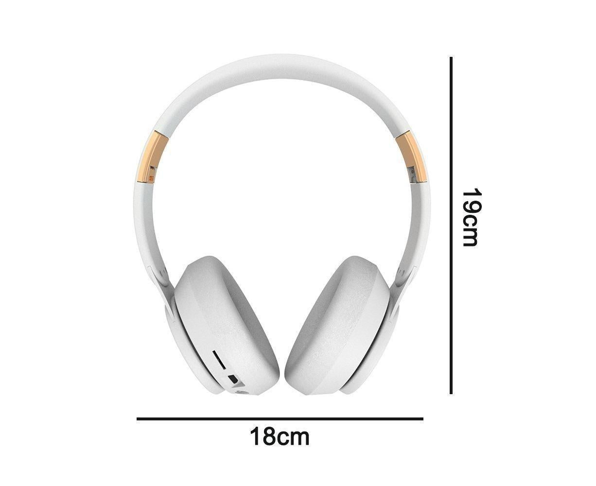 Wireless Headphones - Foldable Stereo - Bluetooth Over Ear Headset with Mic for Sports/Computer V1263-JX-64