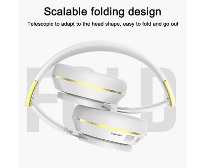 Wireless Headphones - Foldable Stereo - Bluetooth Over Ear Headset with Mic for Sports/Computer V1263-JX-64