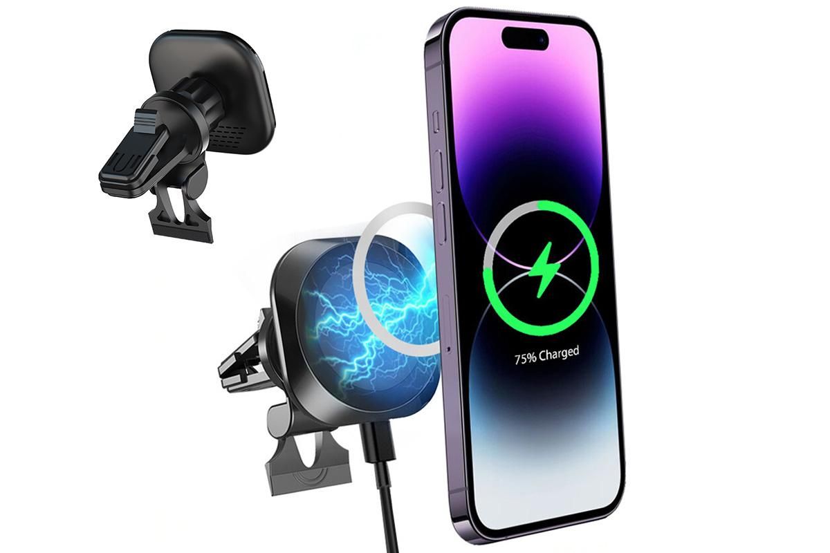 MagSafe Compatible 15W Wireless Car Charger Mount for iPhone V1263-JX-6400