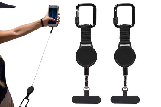 2PCS Retractable Anti-Theft Phone Tether Wrist Strap Holder V1263-JX-6401