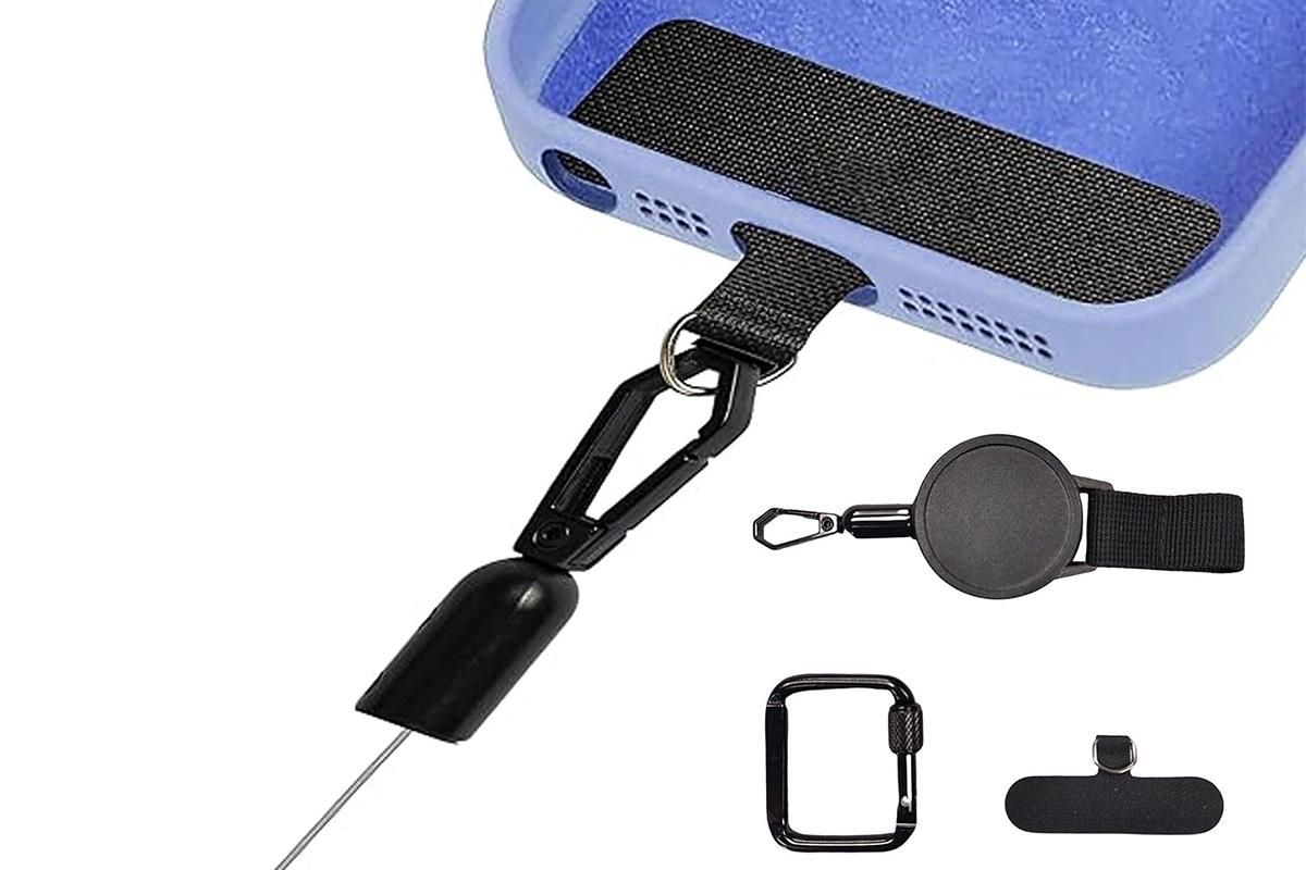 2PCS Retractable Anti-Theft Phone Tether Wrist Strap Holder V1263-JX-6401