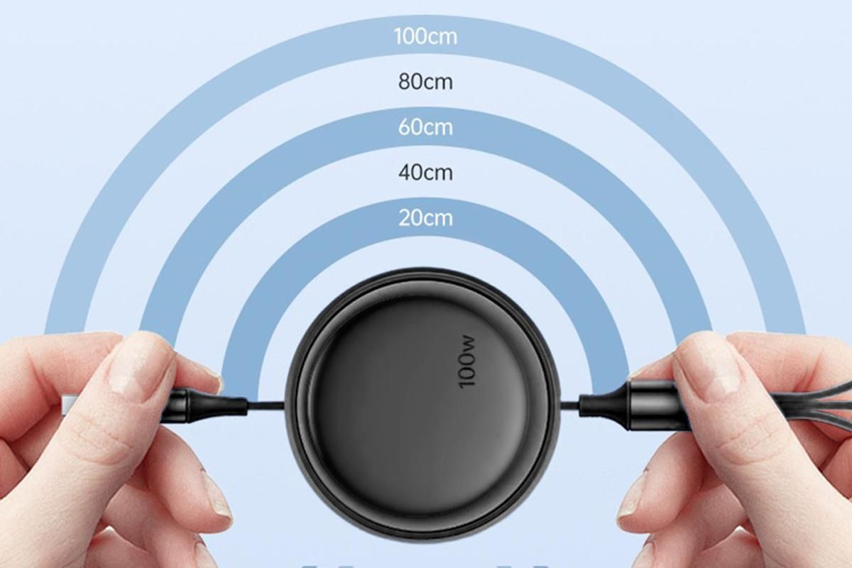 3 In 2 Retractable Multi Charging Cable Retracted USB C Cell Phone Charger V1263-JX-6403