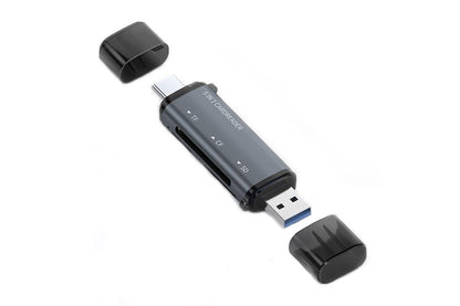 USB C SD Card Reader 5- in-1 Memory Card Reader for CF SD TF V1263-JX-6405