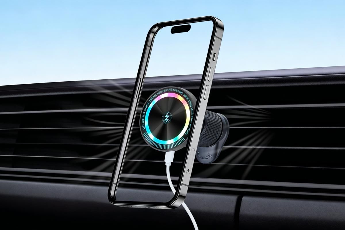 15W Wireless Car Charger Phone Holder Mount Mag Safe for iPhone 12 13 14 Pro Max V1263-JX-6408