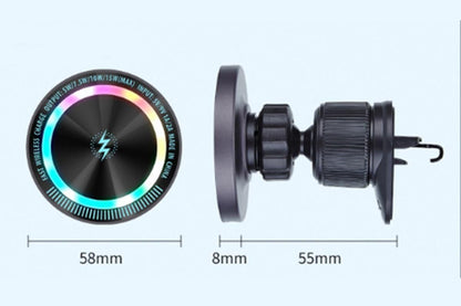 15W Wireless Car Charger Phone Holder Mount Mag Safe for iPhone 12 13 14 Pro Max V1263-JX-6408