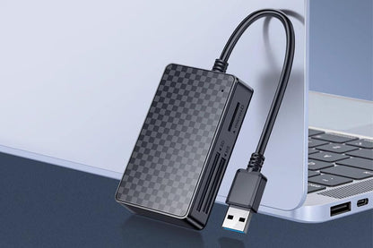 4 In 1 Multi Memory Card Reader USB 2.0 To CF SD TF MS Card Reader Adapter V1263-JX-6409