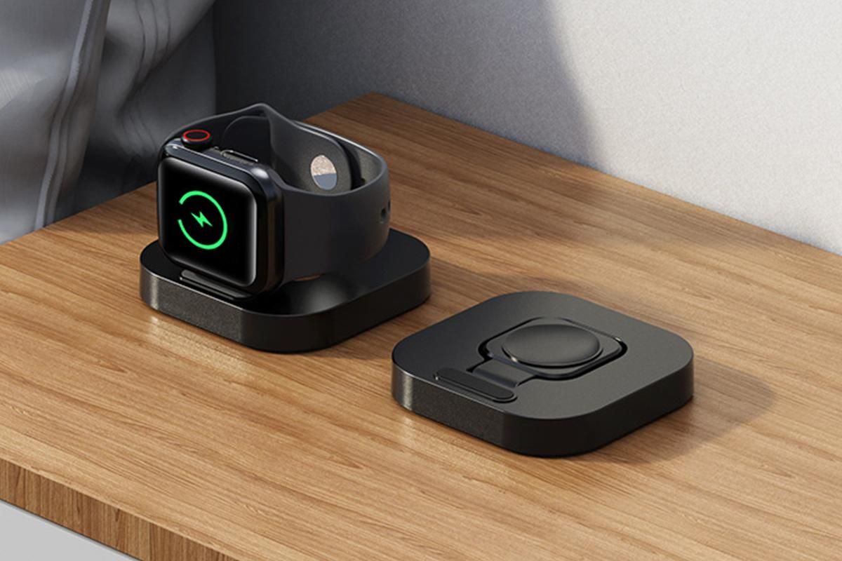 Portable Charging Dock for Apple Watch Wireless Watch Charger Stand Compatible with Apple Watch -Black V1263-JX-6415-2