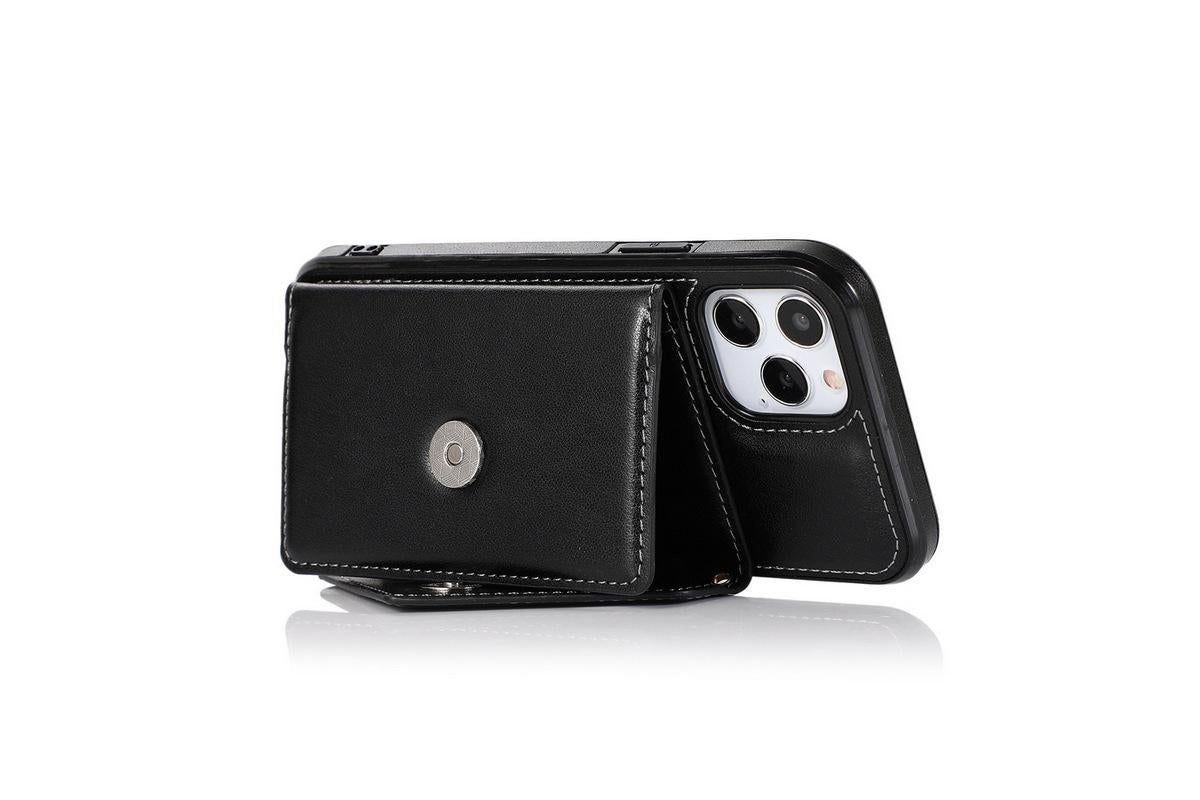 PU Leather Crossbody Phone Case Cover Wallet Card Holder for iPhone 13 Series -Black /iPhone13 Pro Max V1263-JX-6417-3