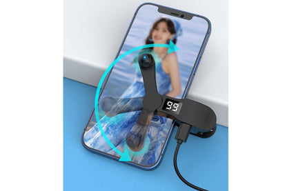 Smart Digital USB Clip on Auto Clicker for Mobile Phone Screen Live Likes - Black V1263-JX-6420-1