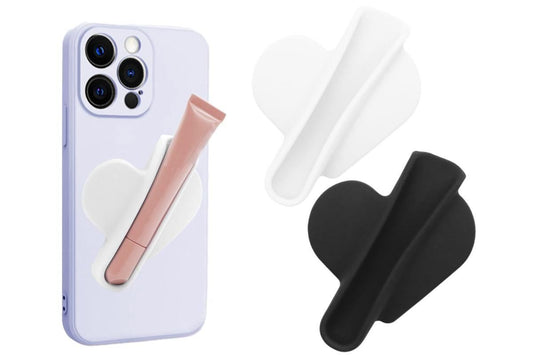 Holder for Rhode Skin Lip Lipstick Holder for Phone Case Peel and Stick Silicone Cover -White & Black V1263-JX-6422-3