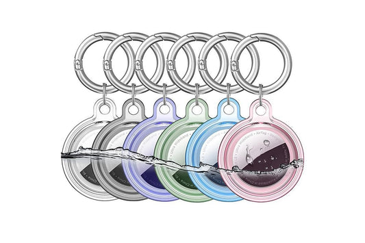 Set of 6Pcs Airtag Case Cover Anti-lost Keychain Ring Protective Case for Apple Airtag Holder TPU Protective V1263-JX-6423
