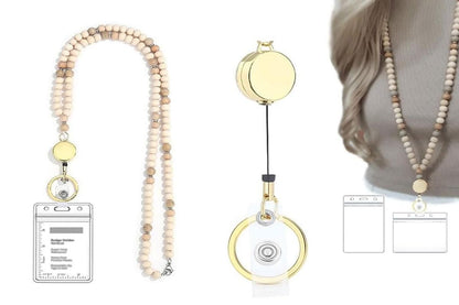 ID Card Lanyard Strap With ID Badge Holders Retractable Lanyard Clip For Key V1263-JX-6426