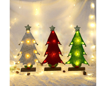 Luminous Mini Christmas Tree Desktop Display Mold Night Light Party Decor Gift-Green V1263-JX-643