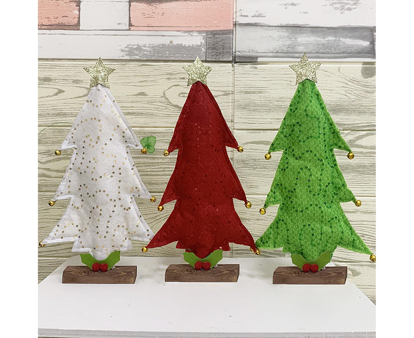 Luminous Mini Christmas Tree Desktop Display Mold Night Light Party Decor Gift-Green V1263-JX-643