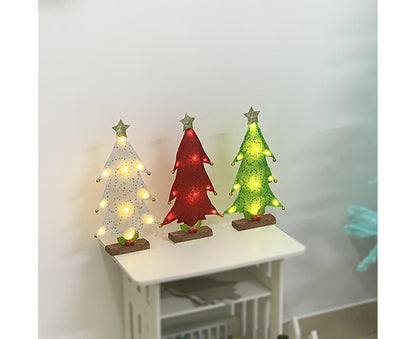 Luminous Mini Christmas Tree Desktop Display Mold Night Light Party Decor Gift-Green V1263-JX-643