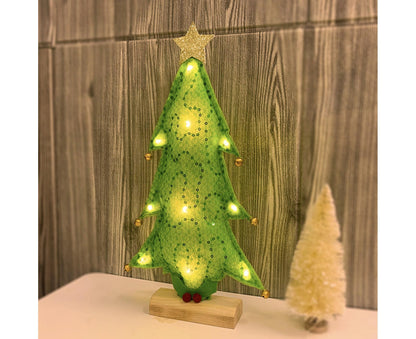 Luminous Mini Christmas Tree Desktop Display Mold Night Light Party Decor Gift-Green V1263-JX-643