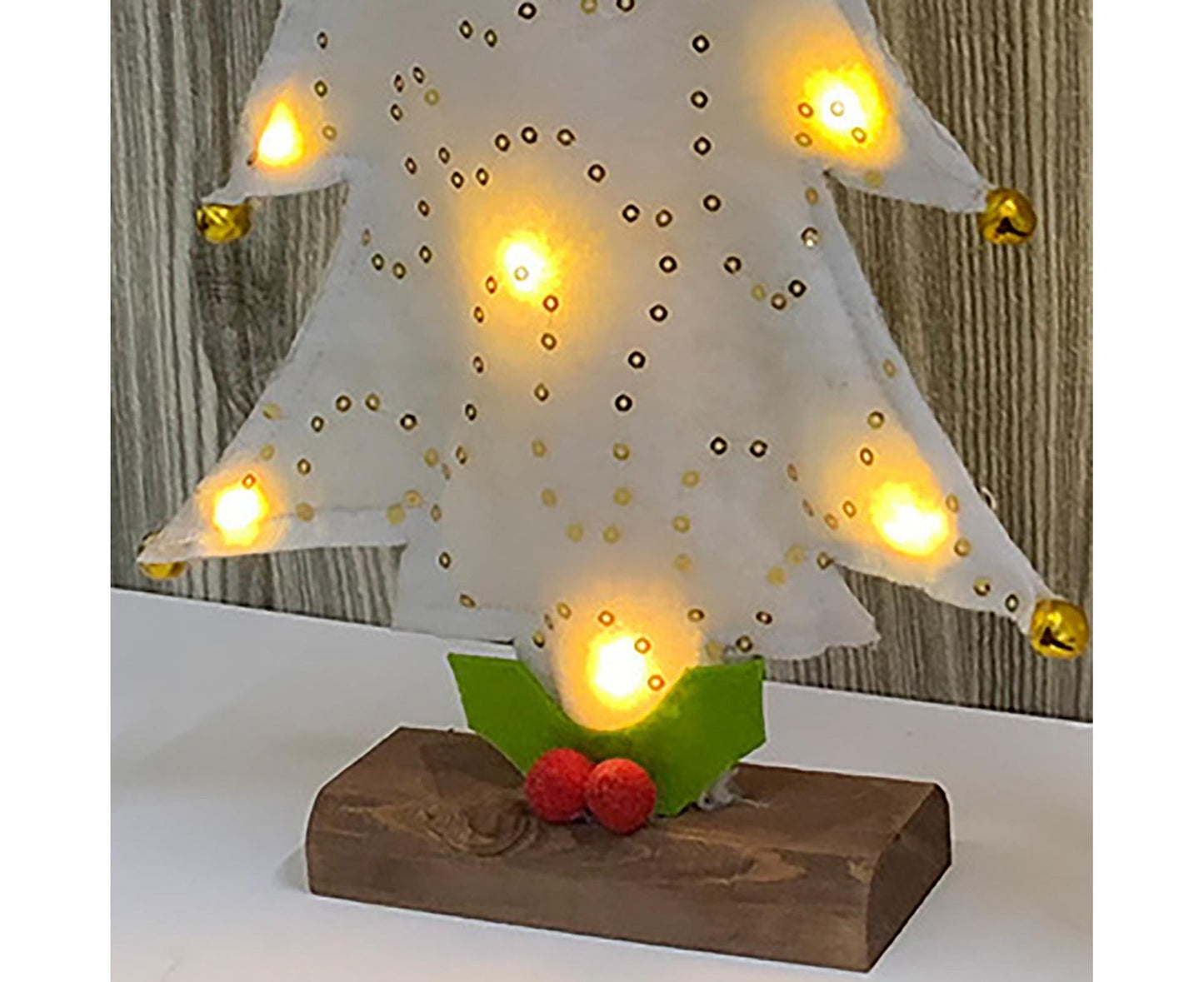 Luminous Mini Christmas Tree Desktop Display Mold Night Light Party Decor Gift-Green V1263-JX-643