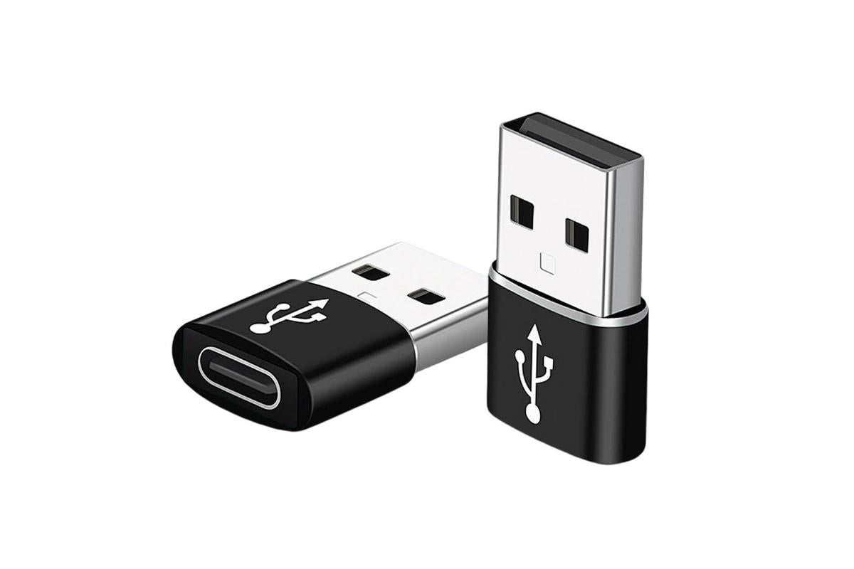 2Pack USB 3.0 to Type C 3.1 Adapter Notebook Charger USB Male to USB C Female Phone Charging Converter V1263-JX-6433-1
