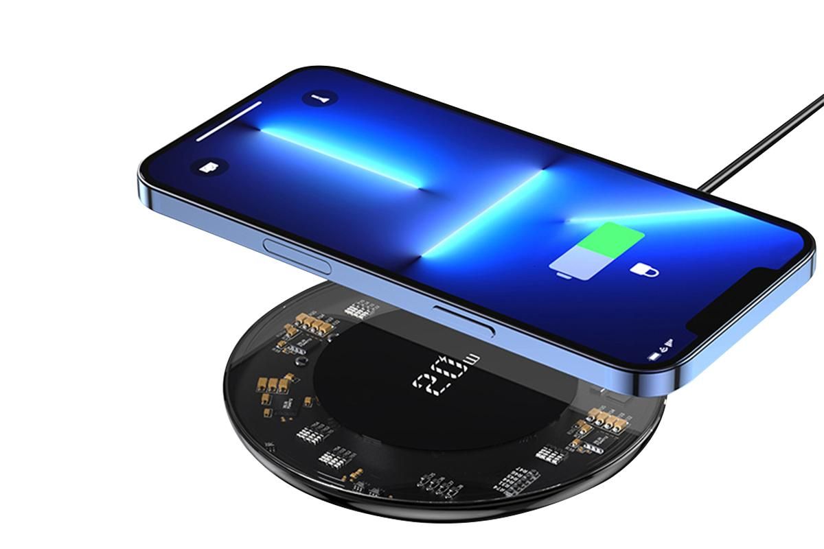 Universal 20W Qi Wireless Charger Fast Charging Pad Mobile Phone for Android Apple AirPod Pro V1263-JX-6435