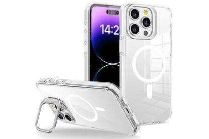 For iPhone 16 Series Phone Case with Stand Full Body Case -White /iPhone 16 Pro V1263-JX-6441-3