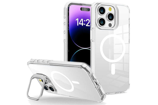 For iPhone 16 Series Phone Case with Stand Full Body Case -White /iPhone 16 Pro Max V1263-JX-6441-4