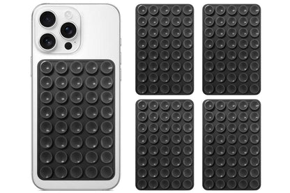 5 Pack Double Sided Silicone Phone Suction Pad 80 Stickers Grip for Car Desk Holder - Black V1263-JX-6442-1