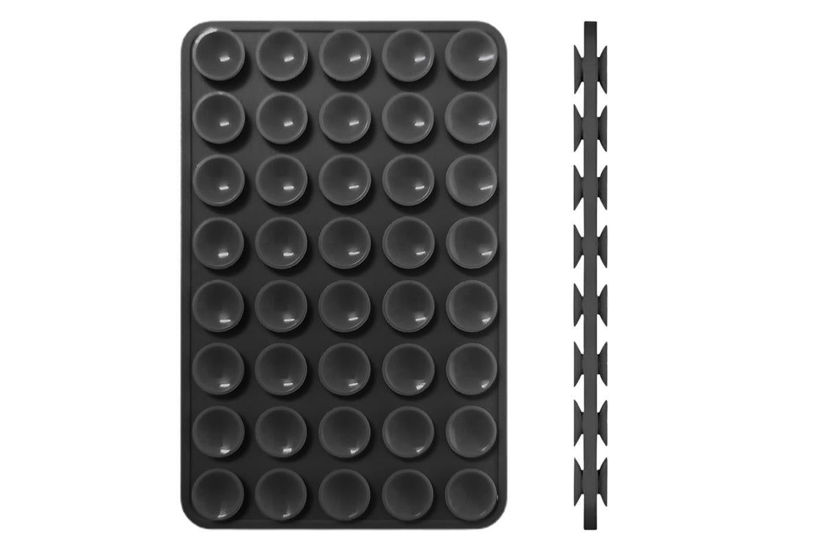 5 Pack Double Sided Silicone Phone Suction Pad 80 Stickers Grip for Car Desk Holder - Black V1263-JX-6442-1