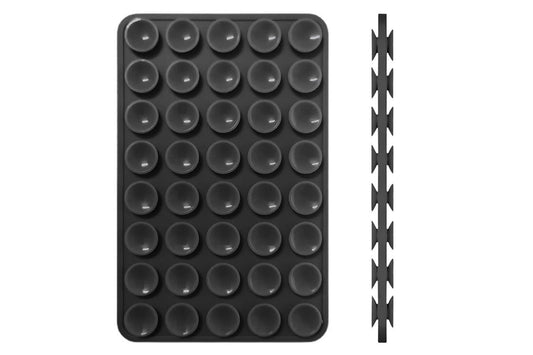 5 Pack Double Sided Silicone Phone Suction Pad 80 Stickers Grip for Car Desk Holder - Black V1263-JX-6442-1