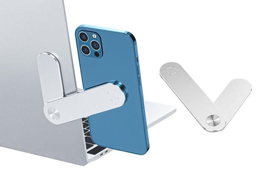 Portable PC Laptop Phone Holder Screens Expansion Mobile Side Mount Holder -Silver V1263-JX-6444-1