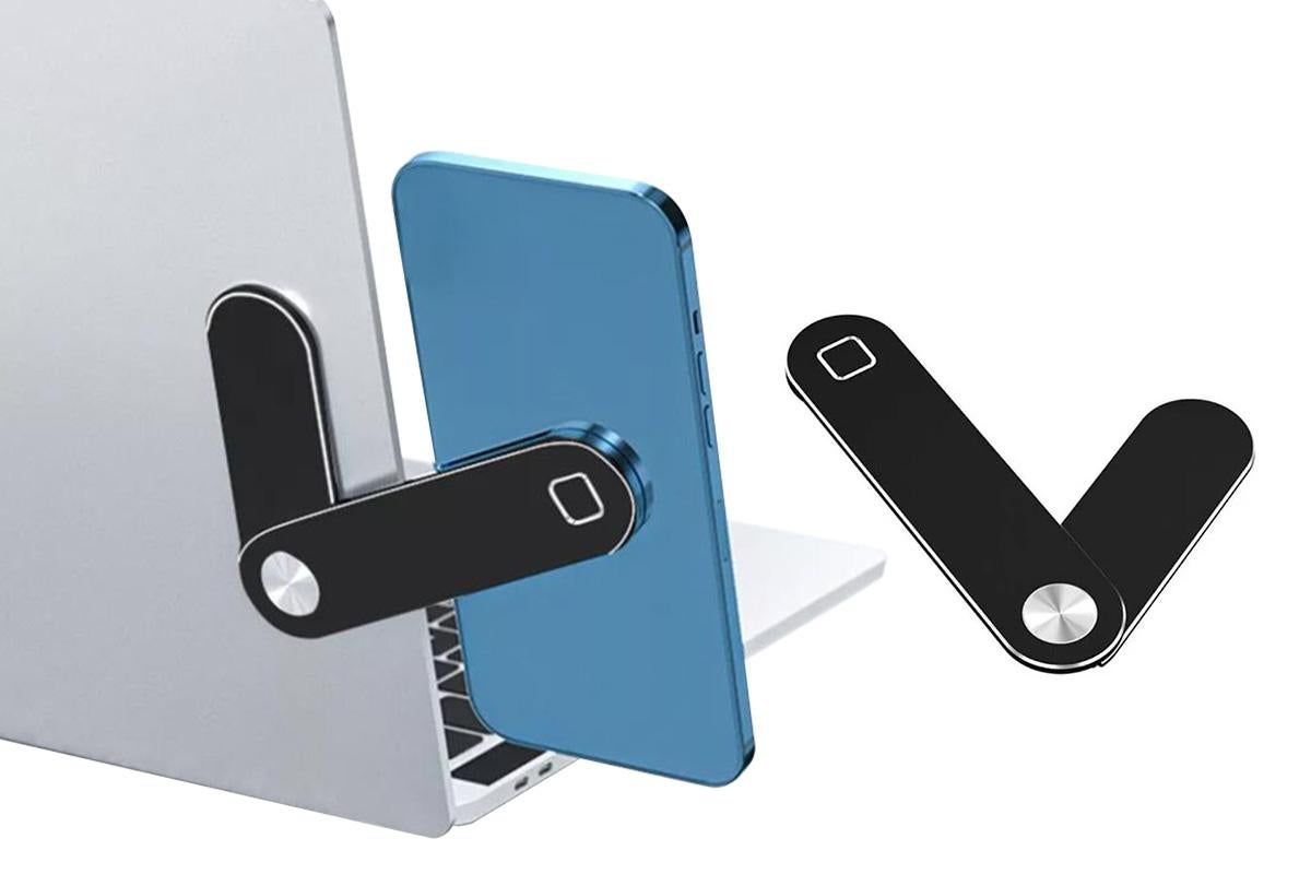 Portable PC Laptop Phone Holder Screens Expansion Mobile Side Mount Holder -Black V1263-JX-6444-3
