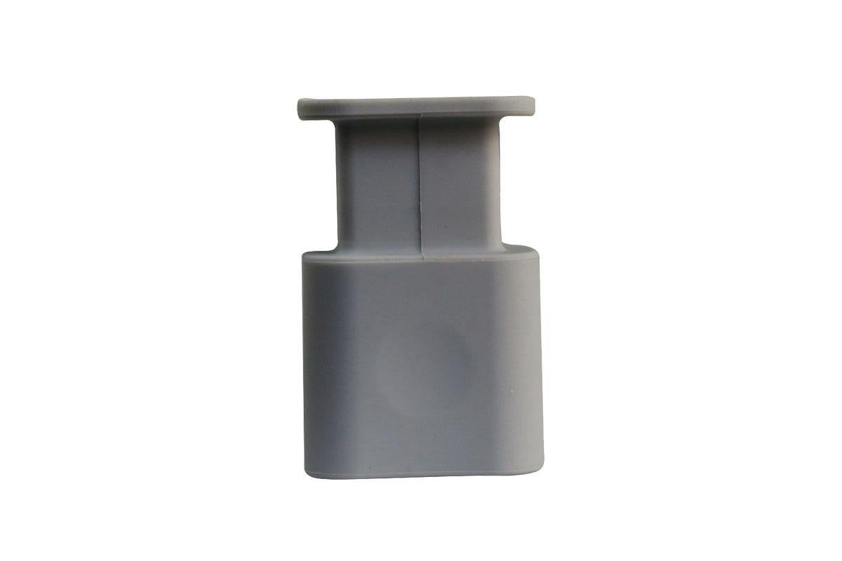Silicone Charger Protector with Cord Wrap for Apple Phone 18W/20W Charger -Gray & White V1263-JX-6448-2