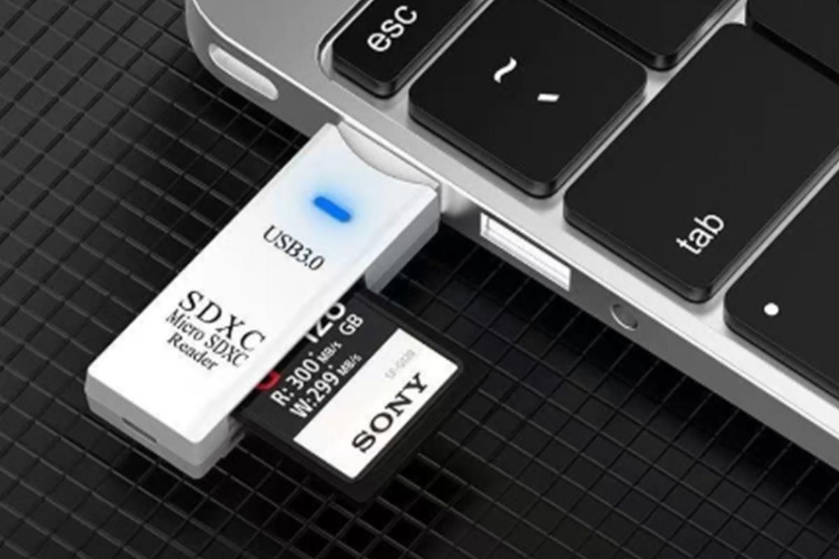 2 In 1 USB 3.0 Card Memory Reader High Speed SD SDHC SDXC Micro Writer Adapter - White V1263-JX-6451-2