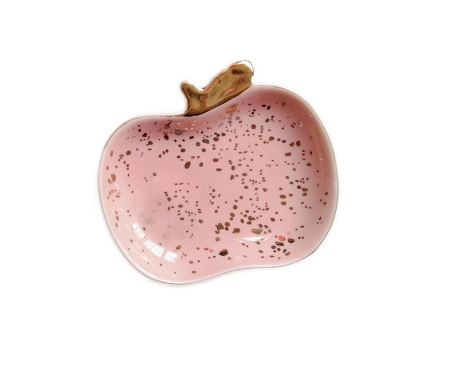 Jewelry Dish Cute Multi-purpose Ceramic Earrings Decorative Display Bowl for Indoor-Pink V1263-JX-646
