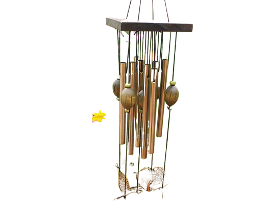 Anti-corrosion Wind Chime with Heart Pendant Metal Patio Porch Windchimes Bell for Home V1263-JX-647