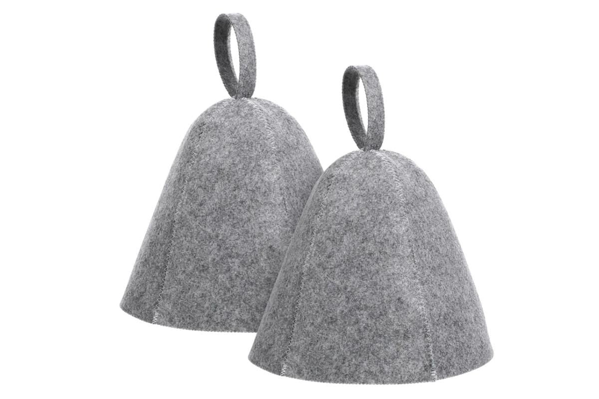 2-Pack Felt Sauna Hats - Quick Dry Bath Caps for Spa & Swimming (23x25cm) V1263-JX-6503