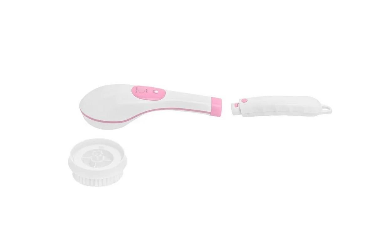 Rechargeable Body Brush Kit with Long Handle -Pink V1263-JX-6504-2