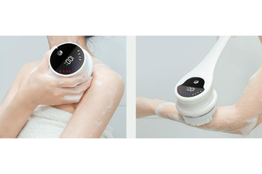 Electric Back Scrubber Body Brush Exfoliating Bath Brush for Shower - Pink V1263-JX-6505-3