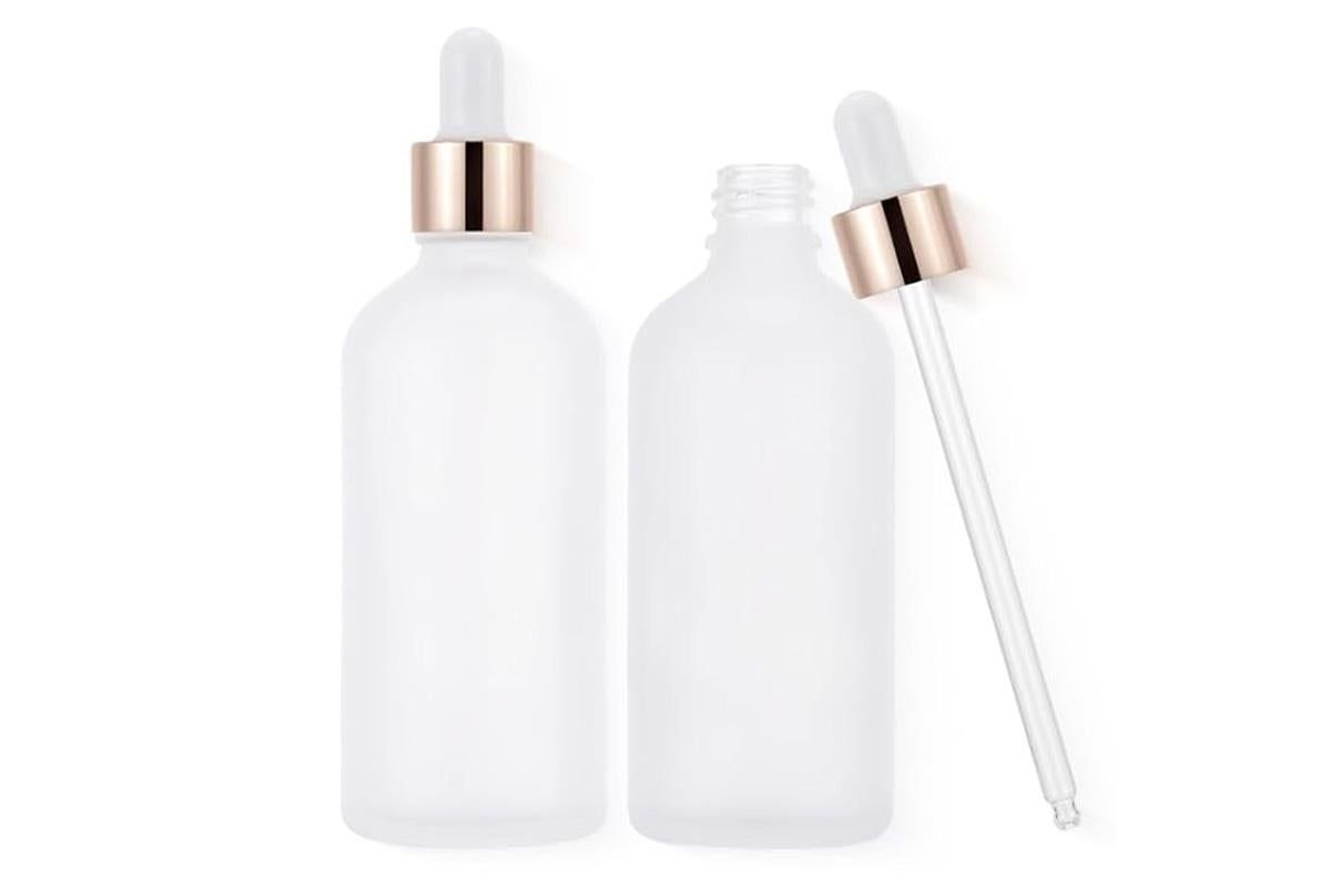 10 Pack Glass Dropper Bottles Rose Gold Caps for Essential Oils - 30ml V1263-JX-6509-2