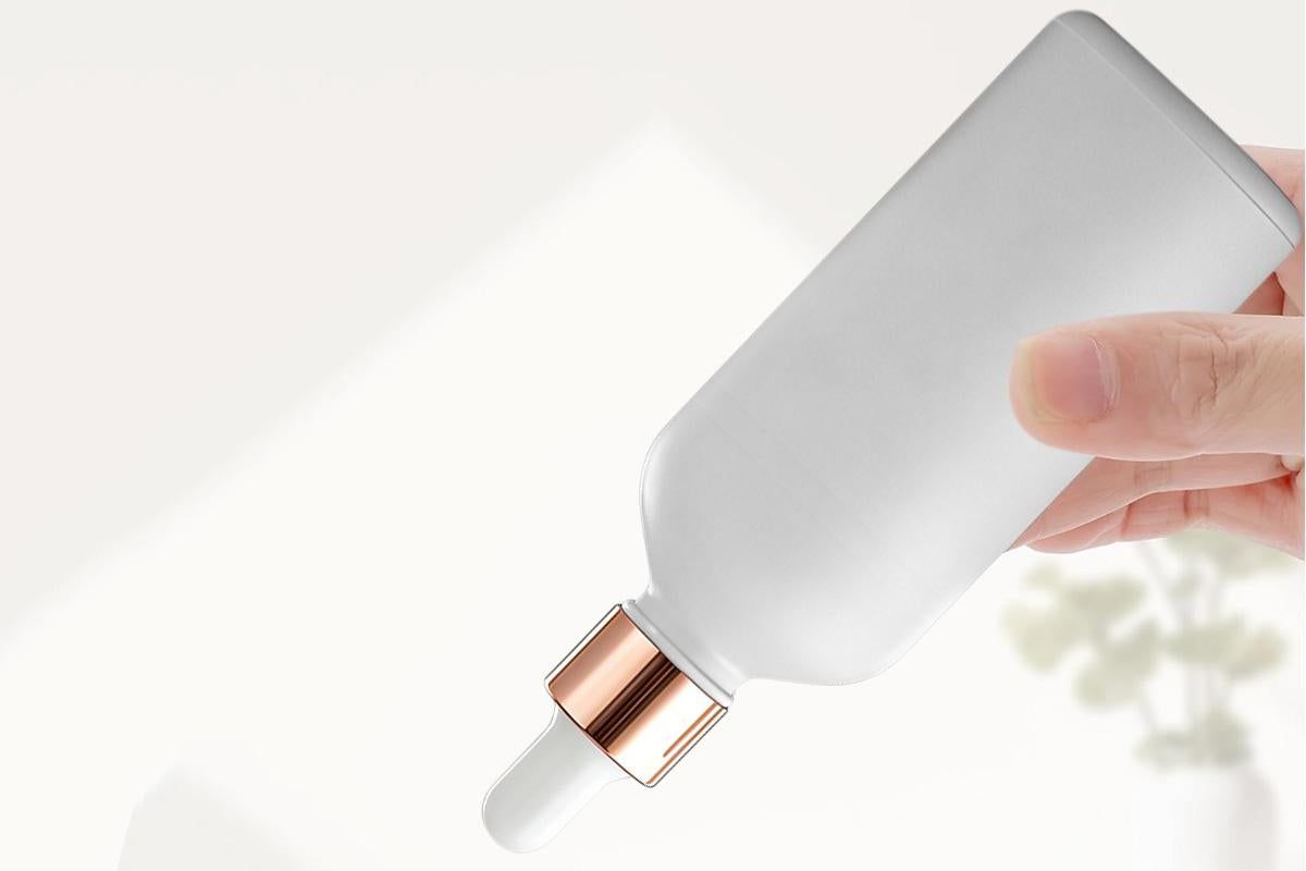 10 Pack Glass Dropper Bottles Rose Gold Caps for Essential Oils - 30ml V1263-JX-6509-2
