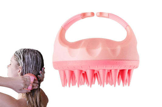 Hair Scalp Massager Shampoo Brush -Pink V1263-JX-6511-1