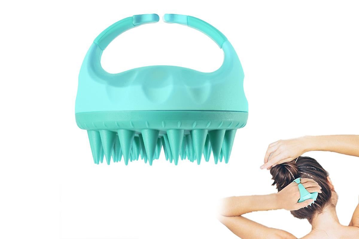 Hair Scalp Massager Shampoo Brush -Green V1263-JX-6511-2