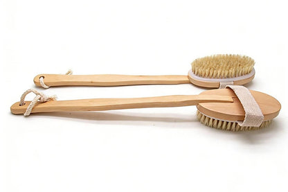 2 Pieces Long Handle Back Shower Brush with Detachable Hand Strap V1263-JX-6513