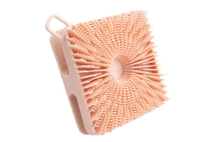 Dual Sided 2 In 1 Silicone Body Shower Scrubber Body Brush Buffer Scrubber - Pink V1263-JX-6514-2